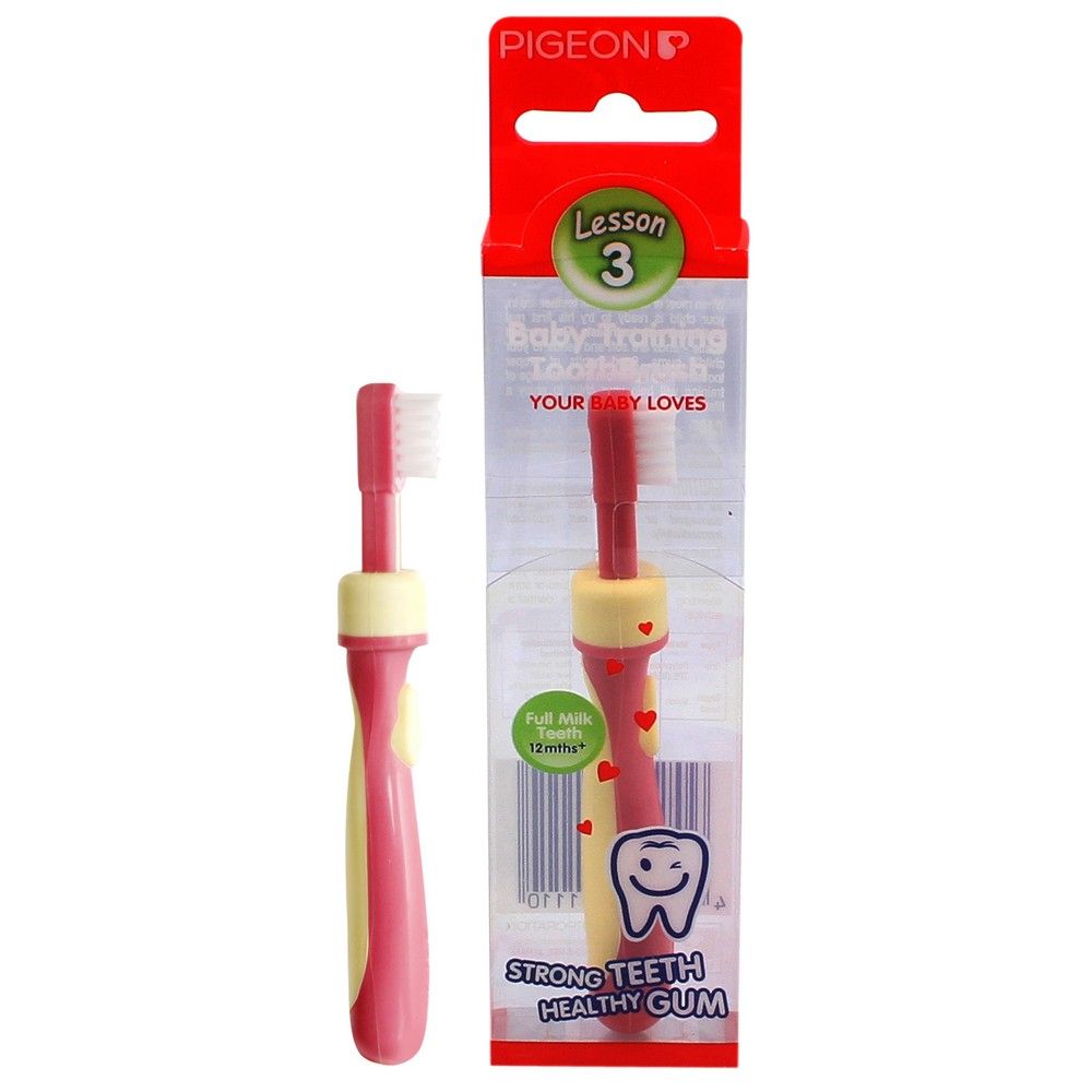 Pigeon Lesson 3 Training Tooth Brush Pink 10111