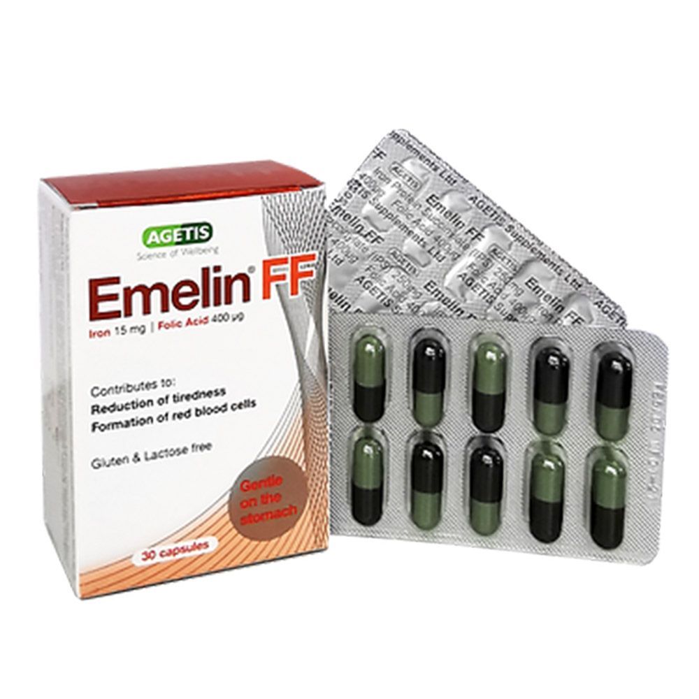 Emelin FF Iron + Folic Acid Capsules 30&#039;s