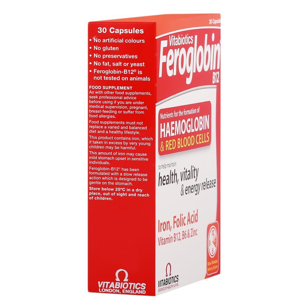 Vitabiotics Feroglobin B12 Capsules 30&#039;s