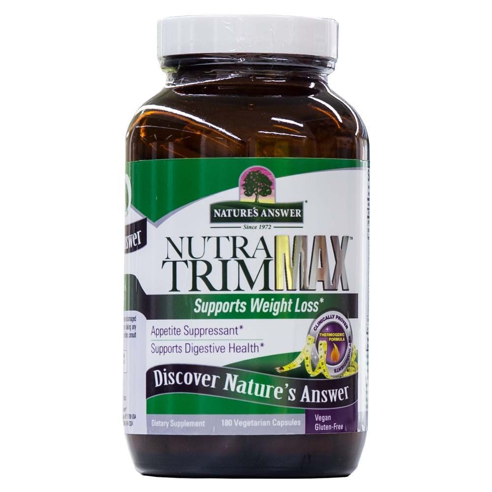 Nature&#039;s Answer Nutra Trim Max Vegetarian Capsules 180&#039;s