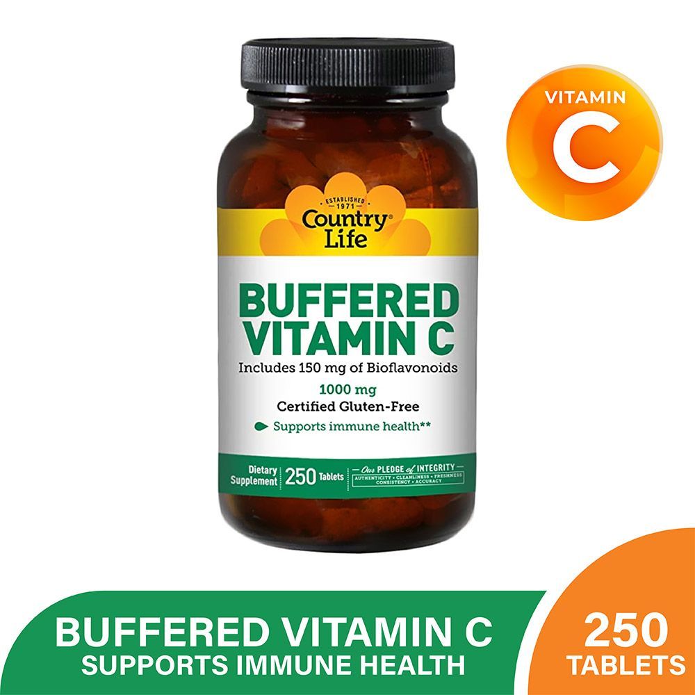 Country Life Buffered Vitamin C 1000 mg Tablets 250&#039;s