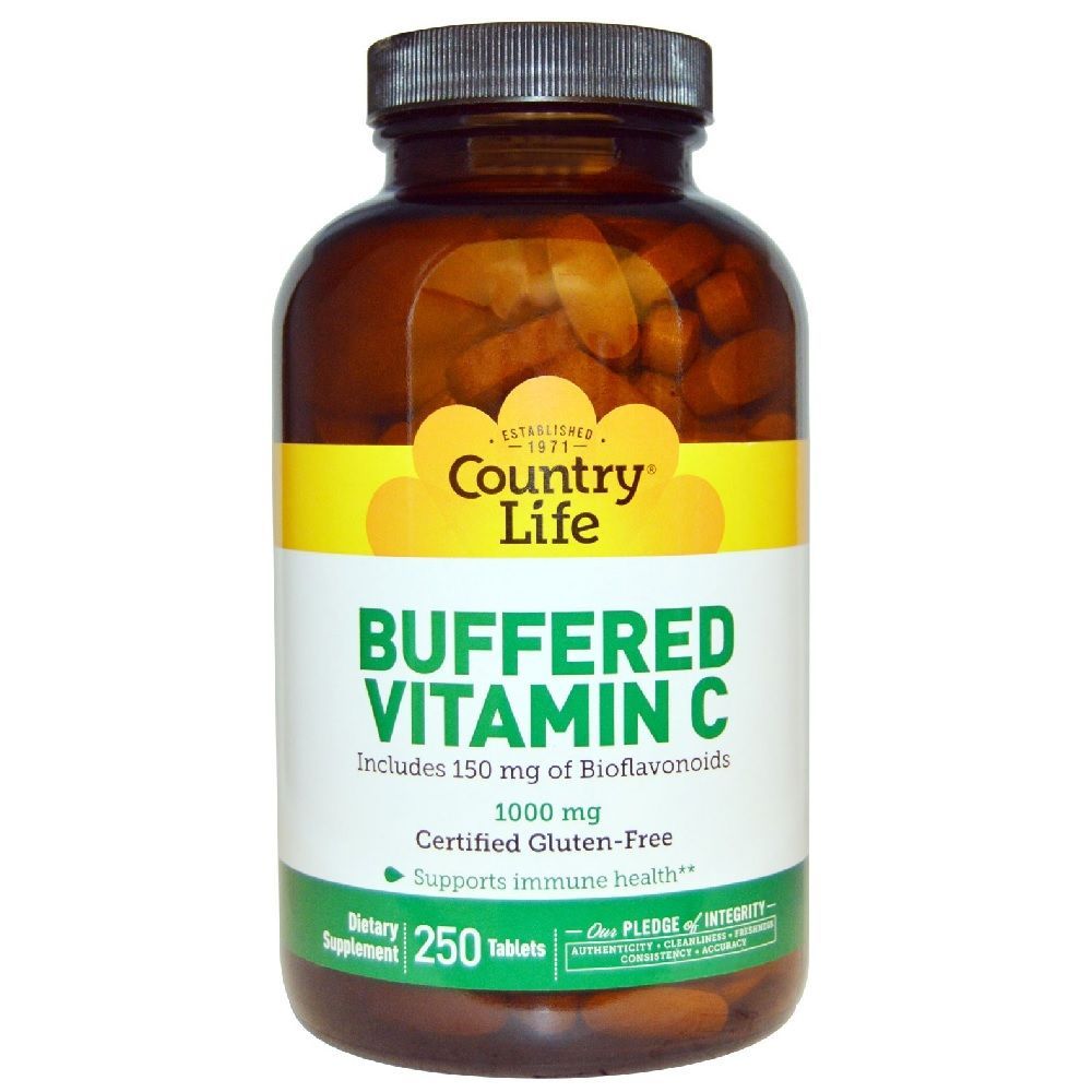 Country Life Buffered Vitamin C 1000 mg Tablets 250&#039;s