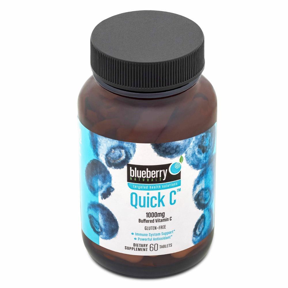 Blueberry Naturals Buffered Quick C 1000 mg Tablets 60&#039;s B0135