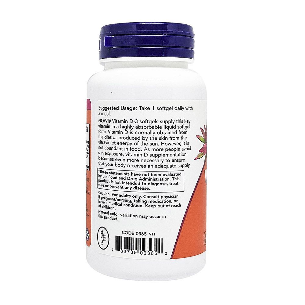 Now Vitamin D-3 1000IU Softgels 180&#039;s