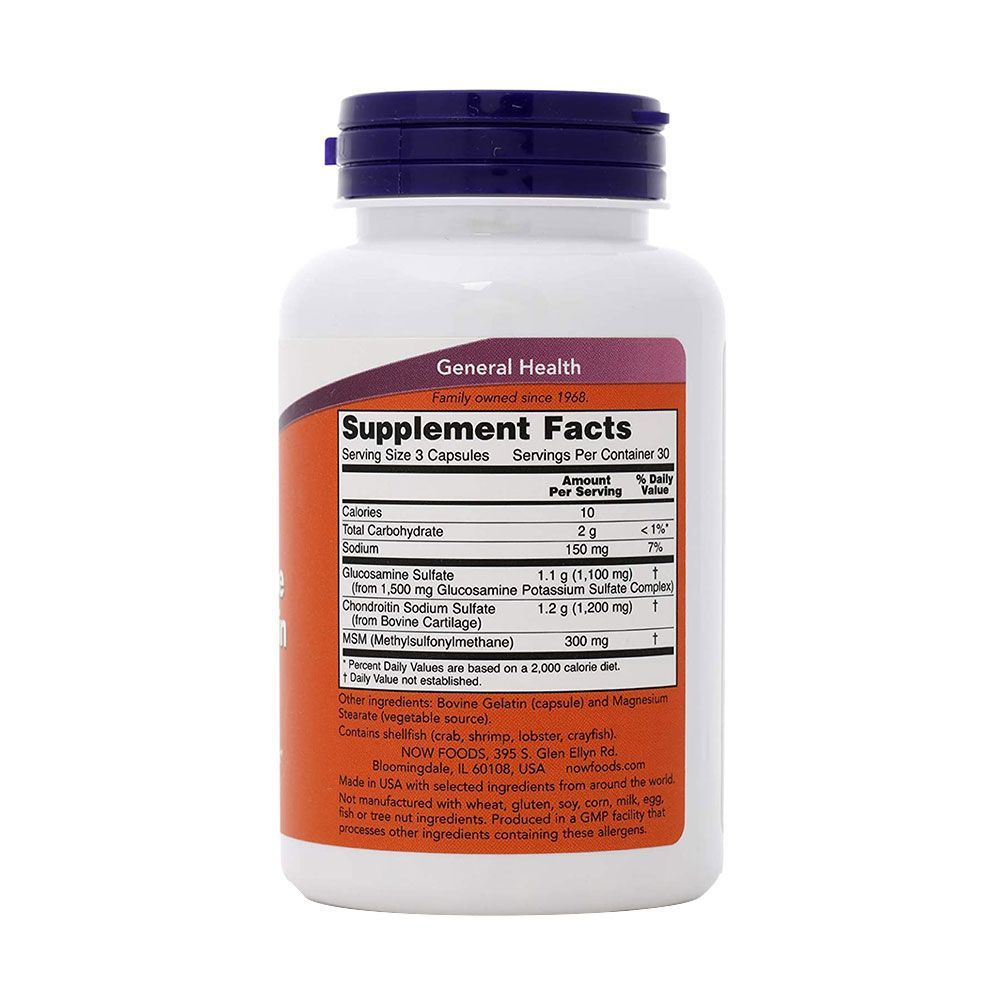 Now Glucosamine &amp; Chondroitin with MSM Capsules 90&#039;s