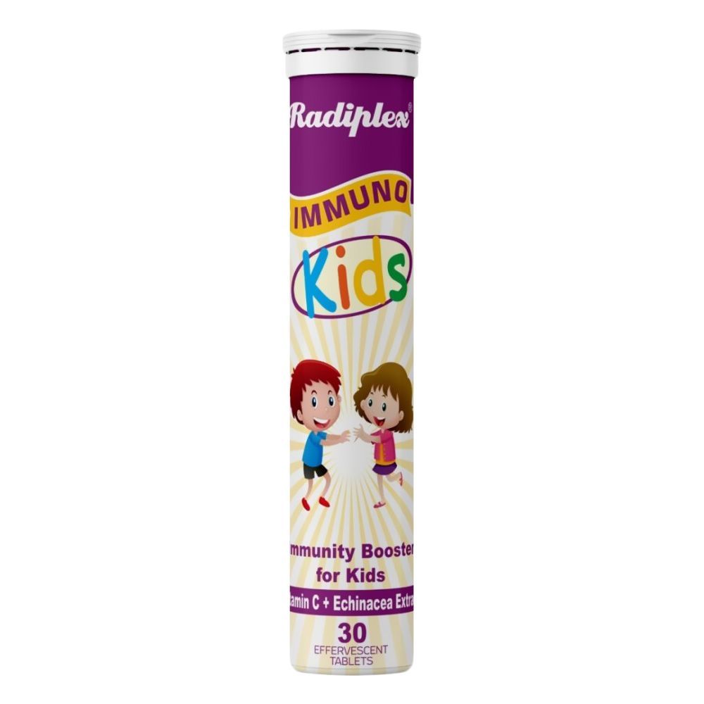 Radiplex Immuno Kids Effervescent Tablets Strawberry 30&#039;s