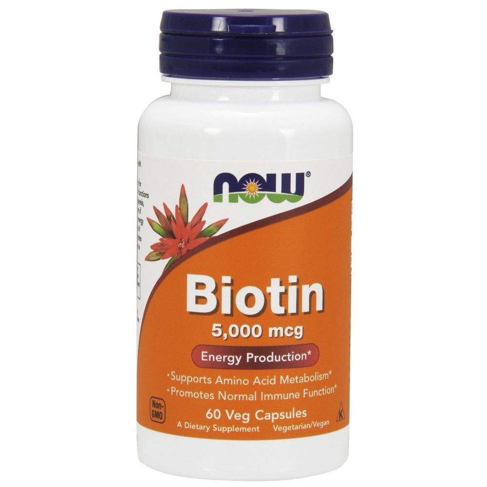 Now Biotin 5000 mcg Capsules 60&#039;s