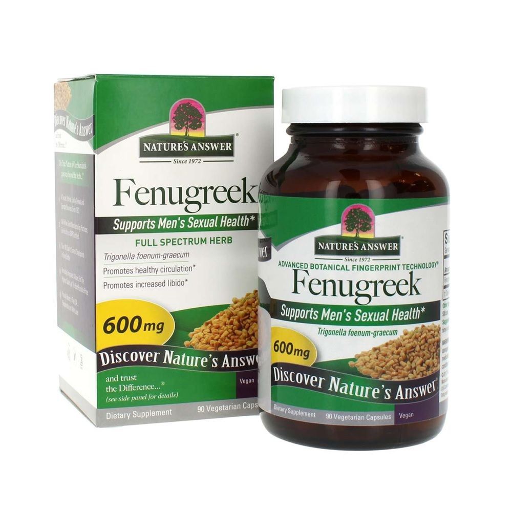 Nature&#039;s Answer Fenugreek Seed 600 mg Vegetarian Capsules 90&#039;s