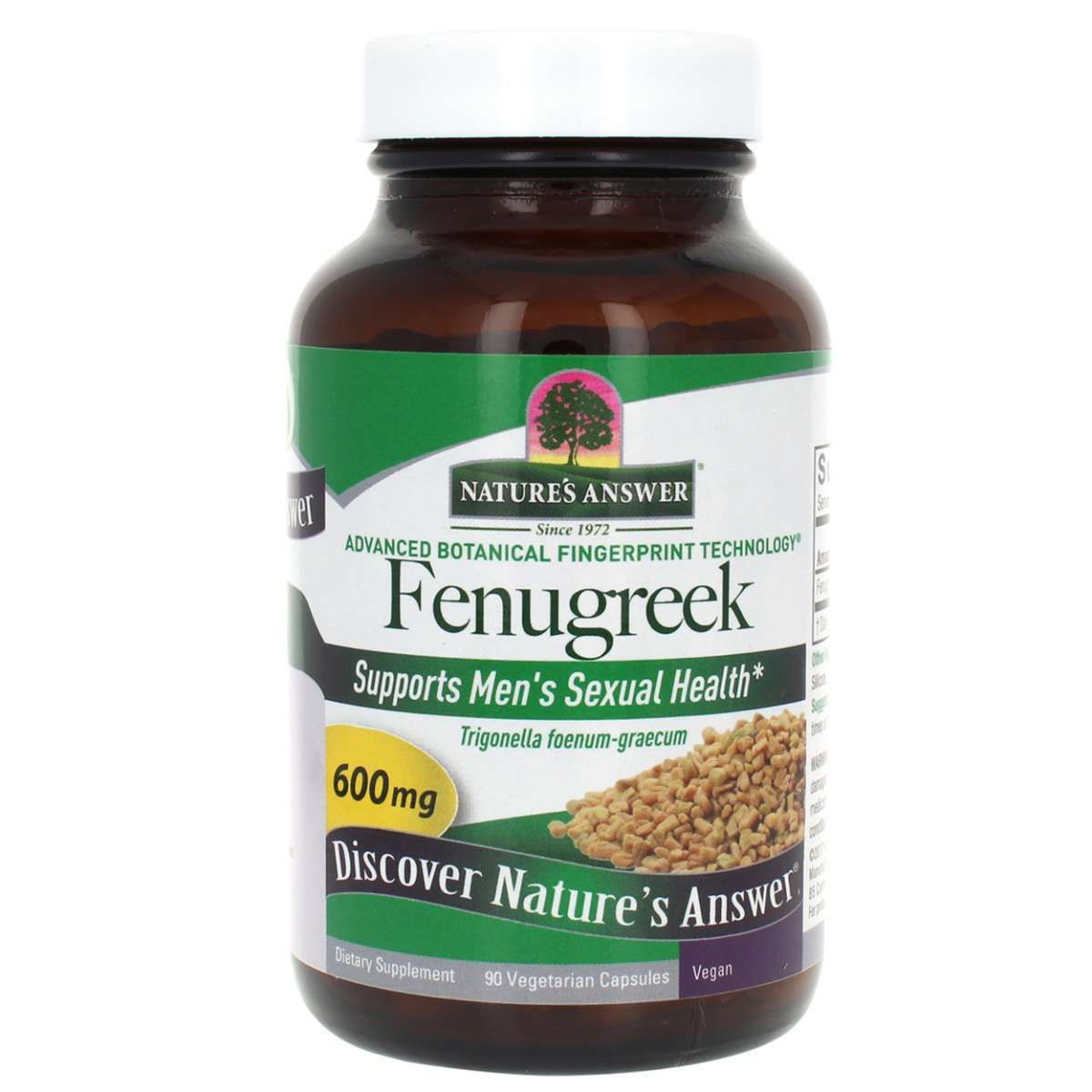 Nature&#039;s Answer Fenugreek Seed 600 mg Vegetarian Capsules 90&#039;s