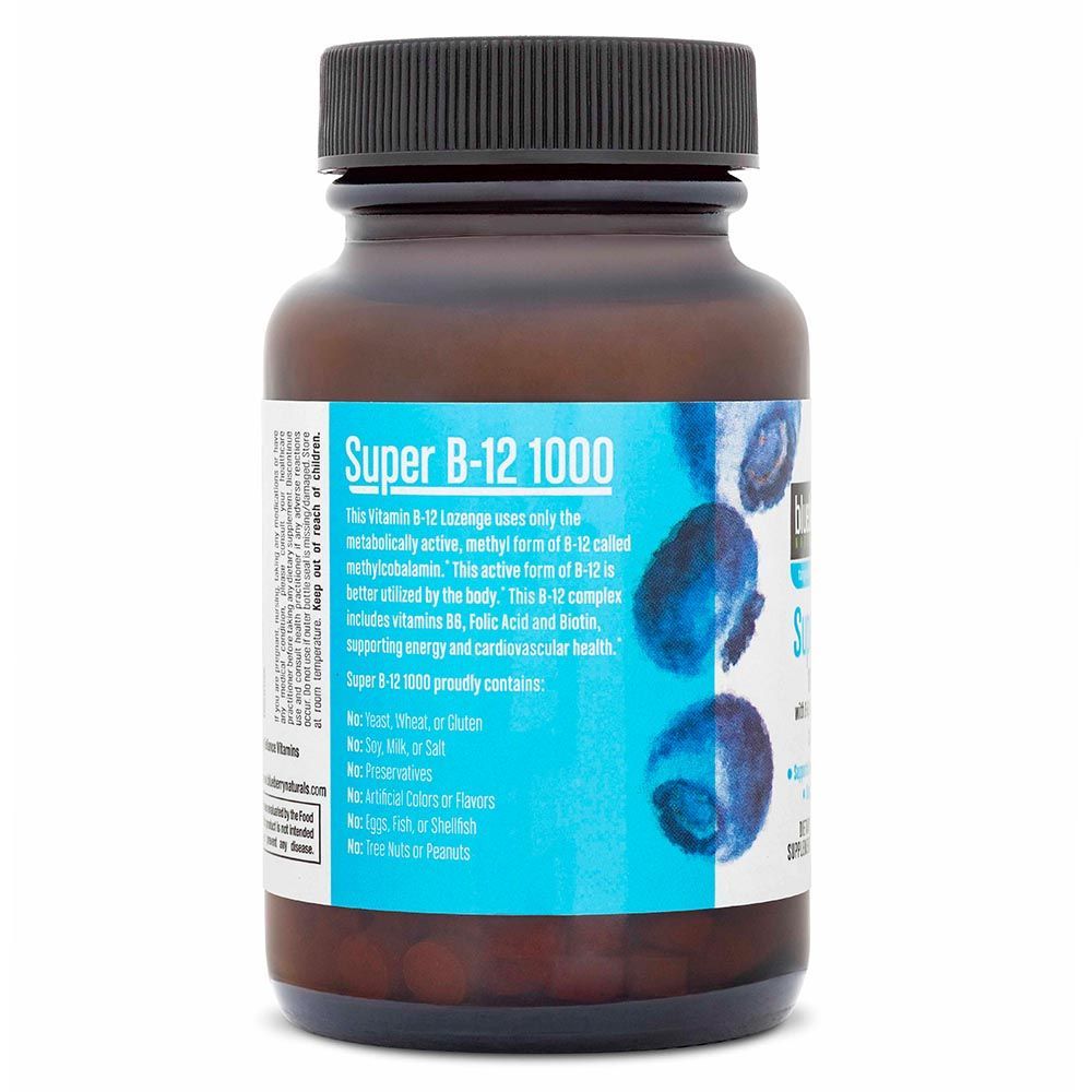 Blueberry Naturals Super B12 1000 mcg Lozenges 100's B0067