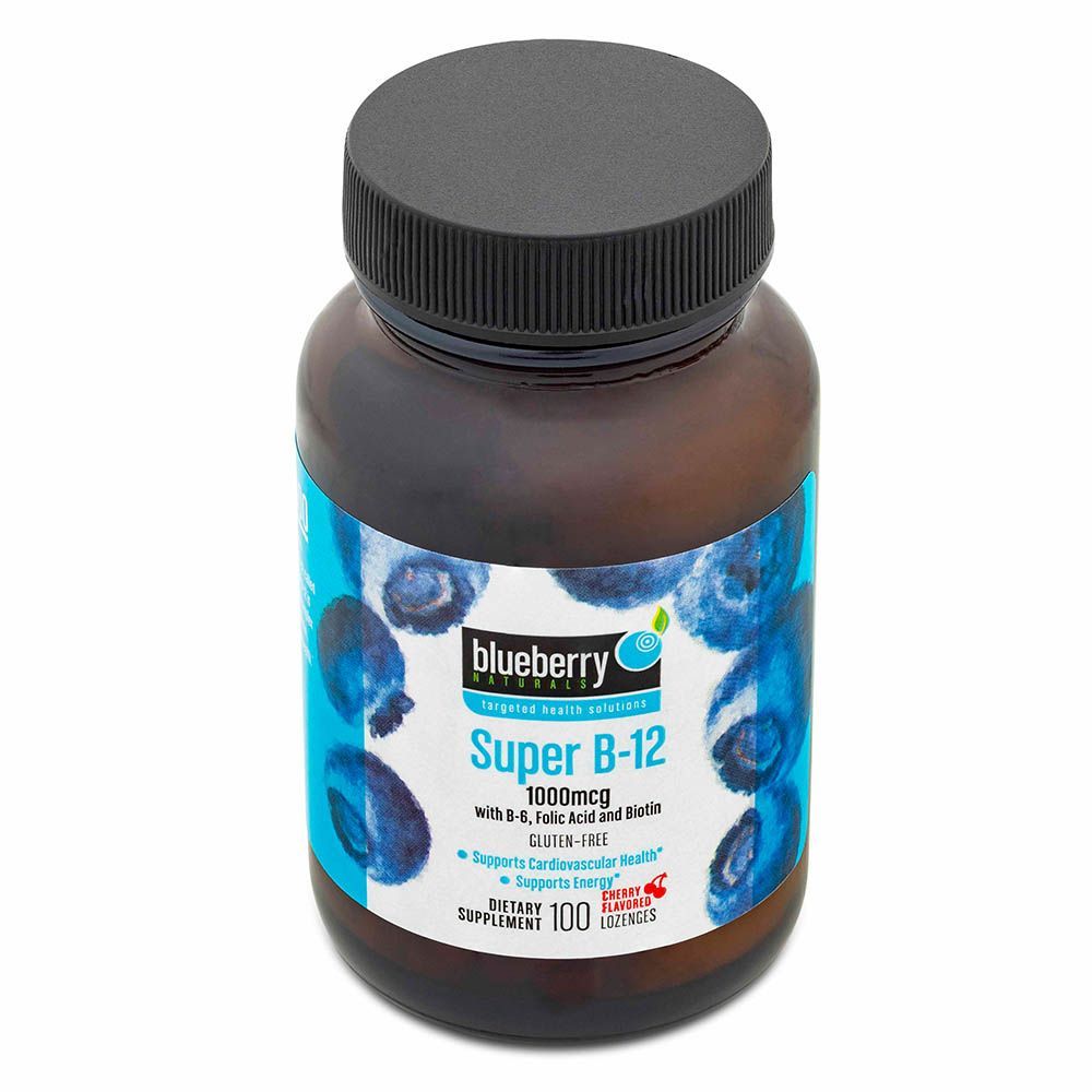 Blueberry Naturals Super B12 1000 mcg Lozenges 100's B0067