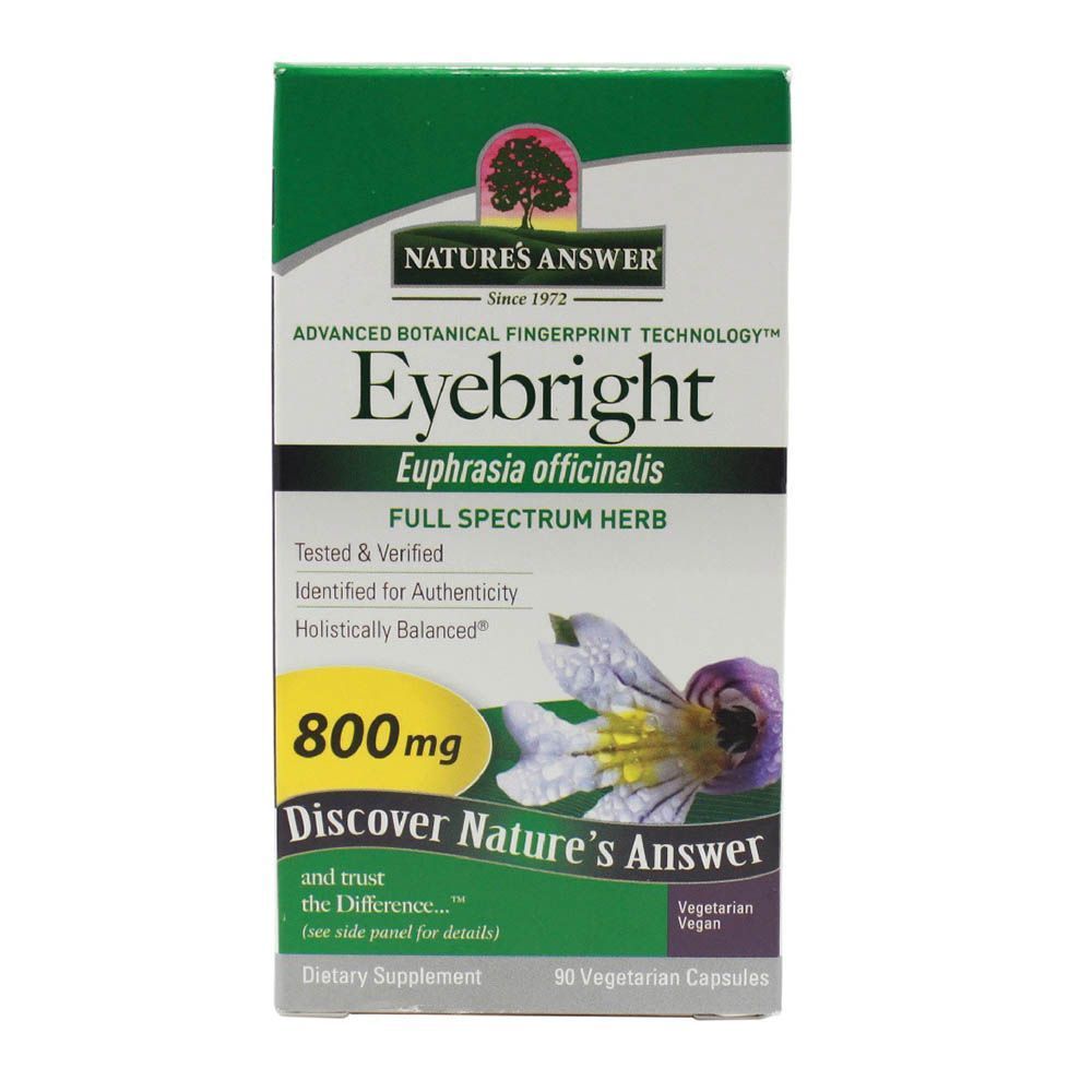 Nature&#039;s Answer Eyebright Herb 800 mg Vegetarian Capsules 90&#039;s