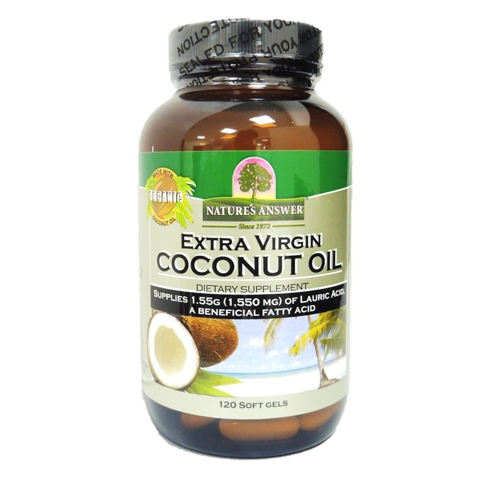 Nature&#039;s Answer Extra Virgin Coconut Oil Softgels 120&#039;s