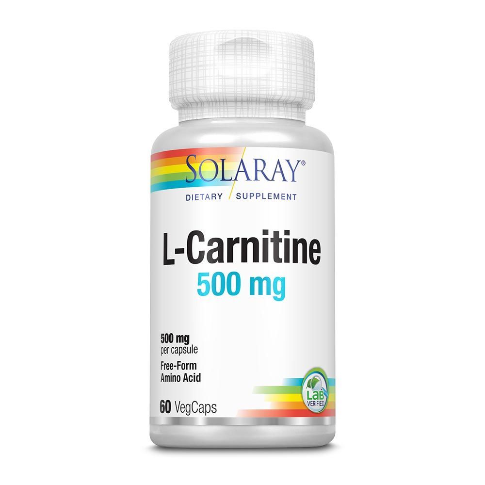 Solaray L-Carnitine 500 mg Veg Capsules 60&#039;s