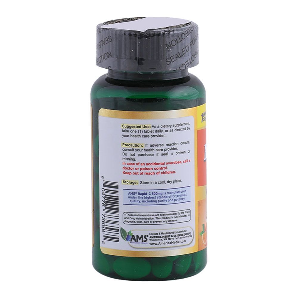 AMS Rapid-C 500 mg Vitamin C Tablets 100&#039;s