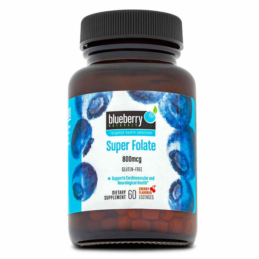 Blueberry Naturals Super Folate 800 mcg Lozenges 60&#039;s B0081