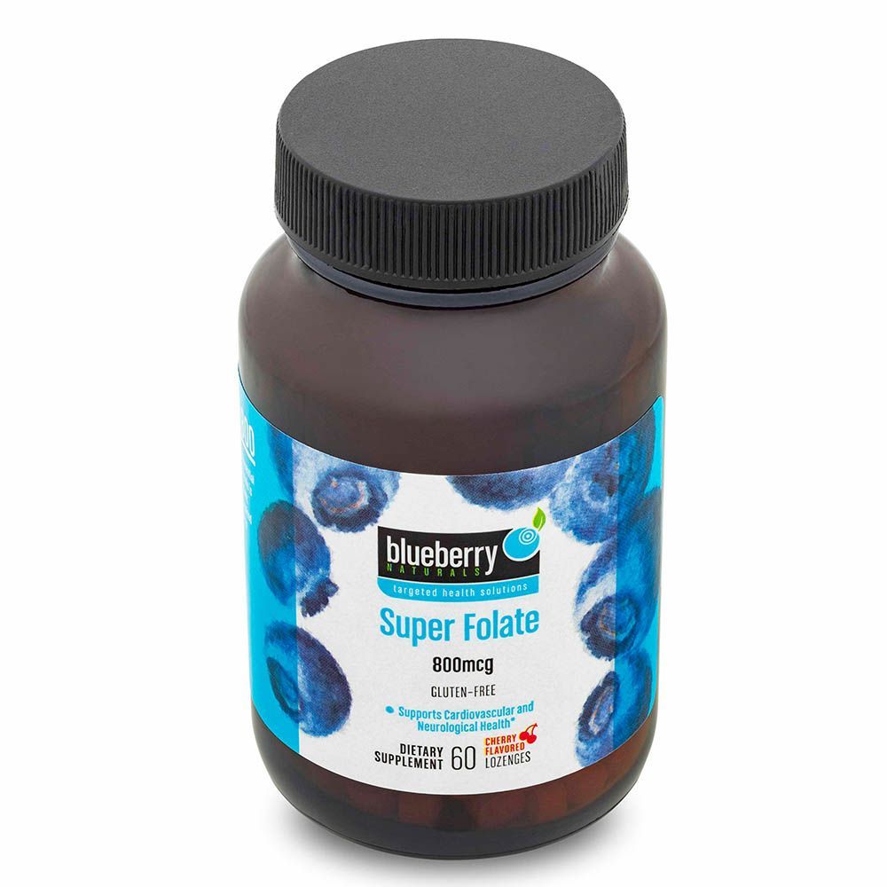 Blueberry Naturals Super Folate 800 mcg Lozenges 60&#039;s B0081