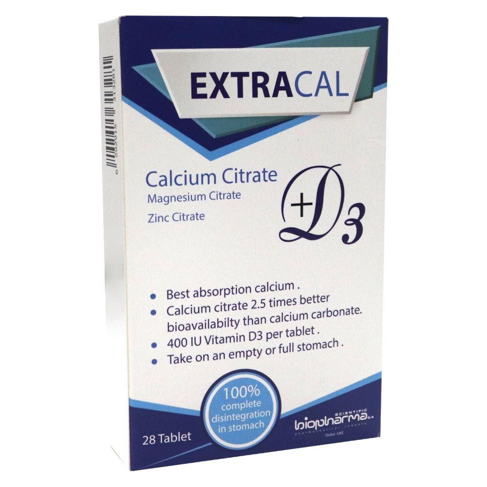 Extracal Calcium Citrate Tablets 28&#039;s