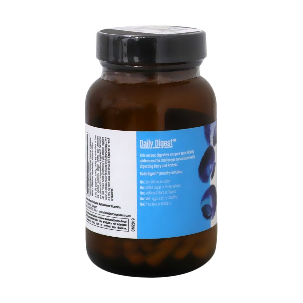 Blueberry Naturals Daily Digest Digestive Enzyme Vegetarian Capsules 60&#039;s,Expiry Date:August-2022