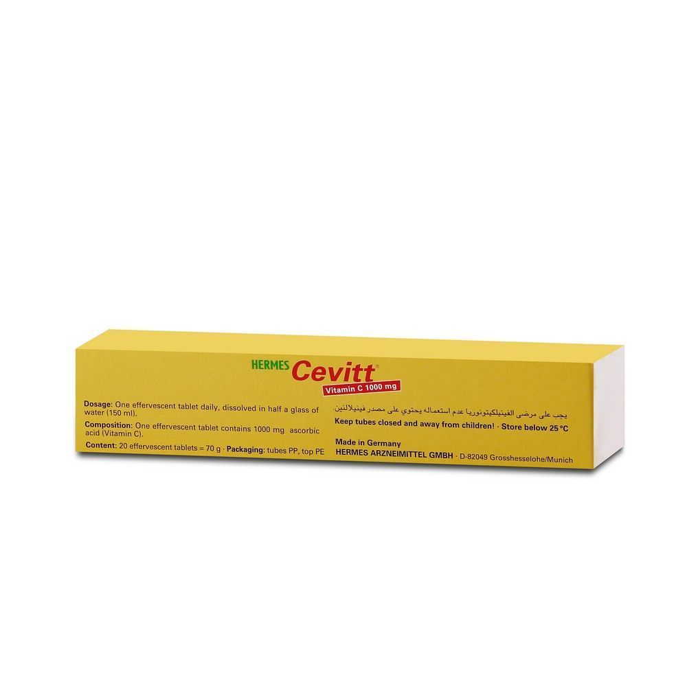 Hermes Cevitt 1000MG Orange Effervescent Tablets 20&#039;s