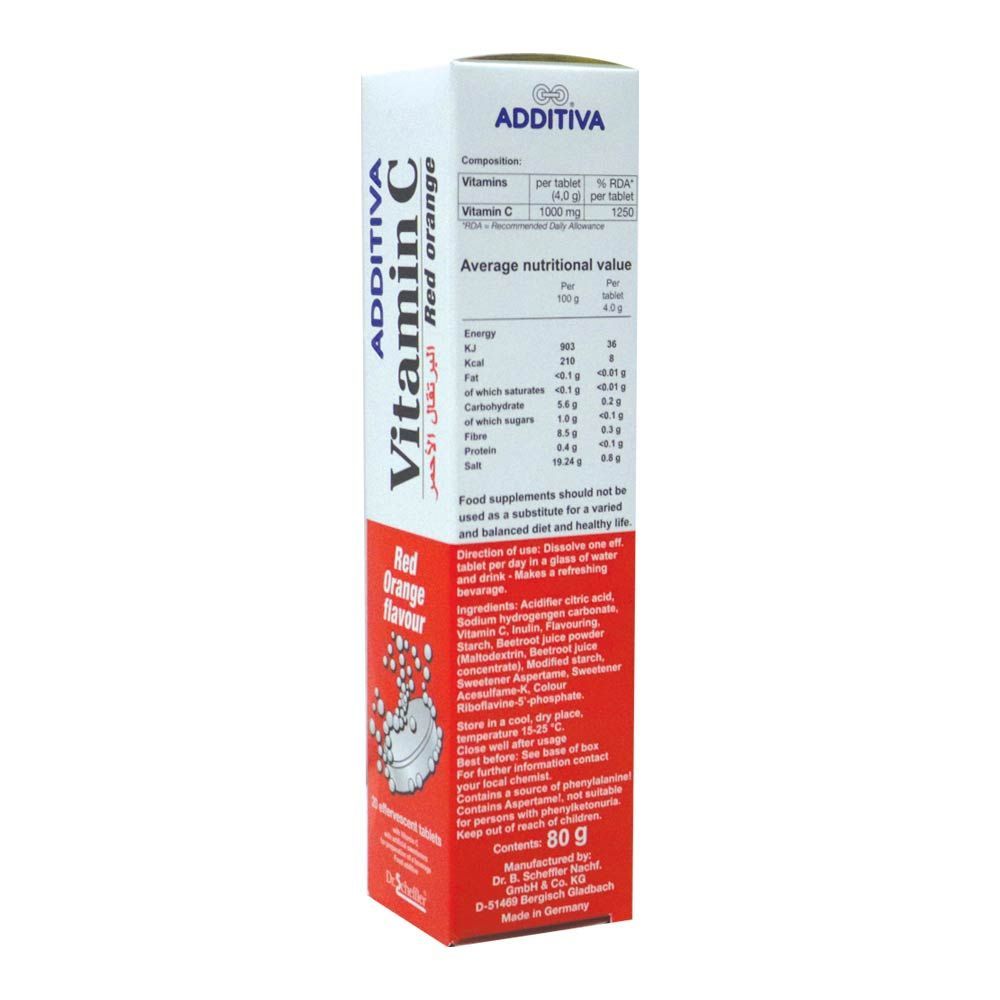 Additiva Vitamin C 1000 mg Effervescent Tablets 20&#039;s