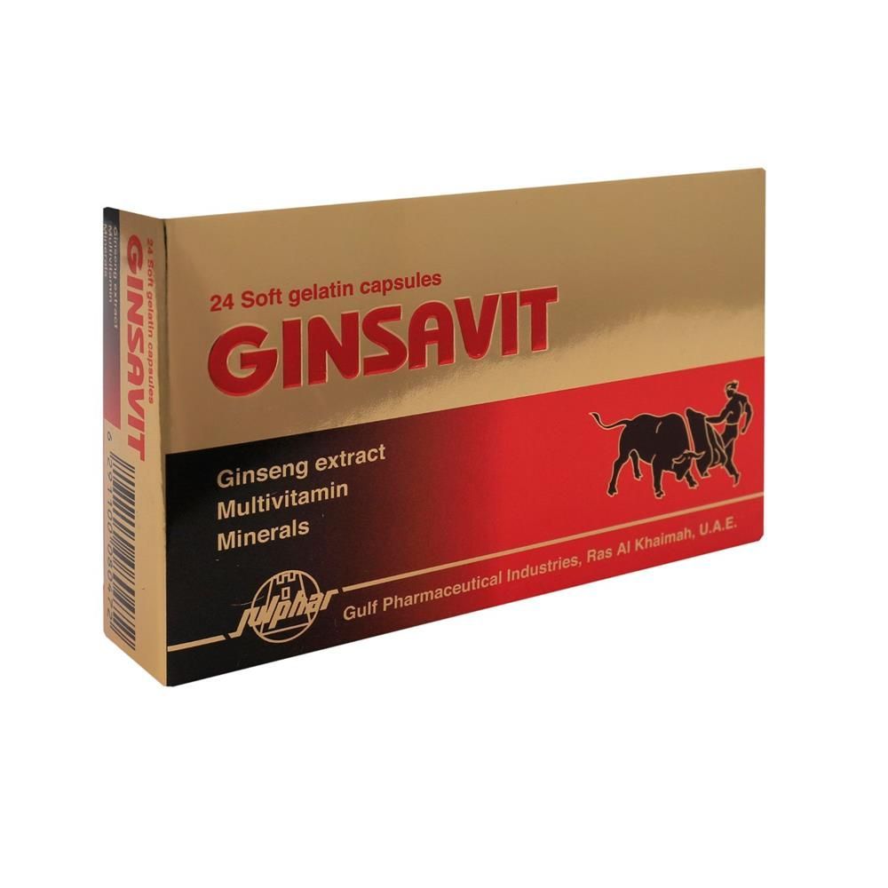 Ginsavit Soft Gelatin Capsules 24&#039;s