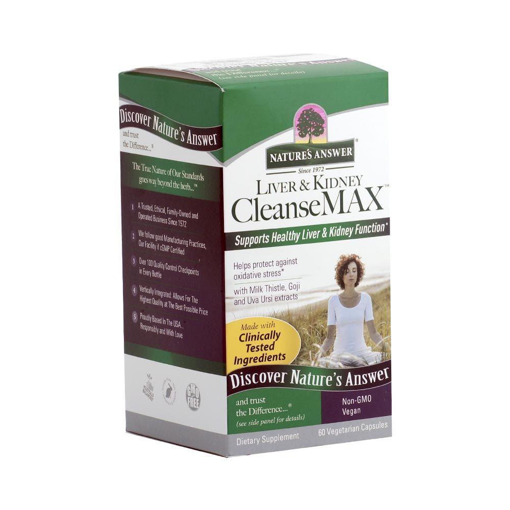 Nature&#039;s Answer Liver &amp; Kidney CleanseMAX Vegetarian Capsules 60&#039;s