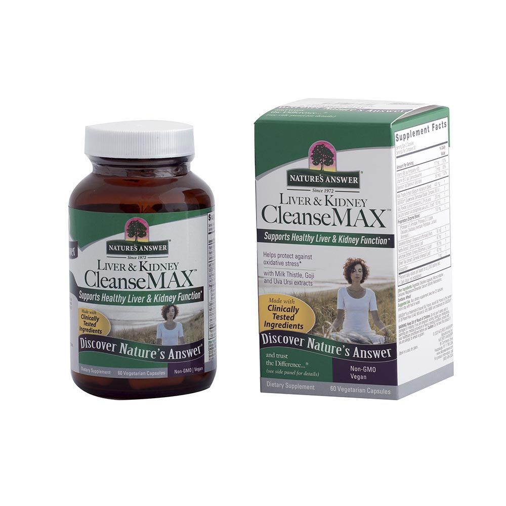 Nature&#039;s Answer Liver &amp; Kidney CleanseMAX Vegetarian Capsules 60&#039;s