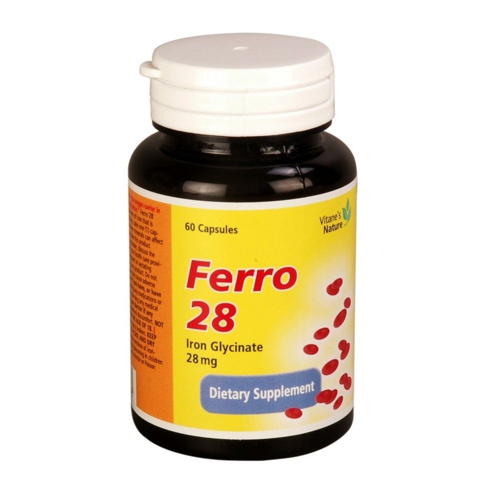 Vitane&#039;s Ferro 28 Capsules 60&#039;s