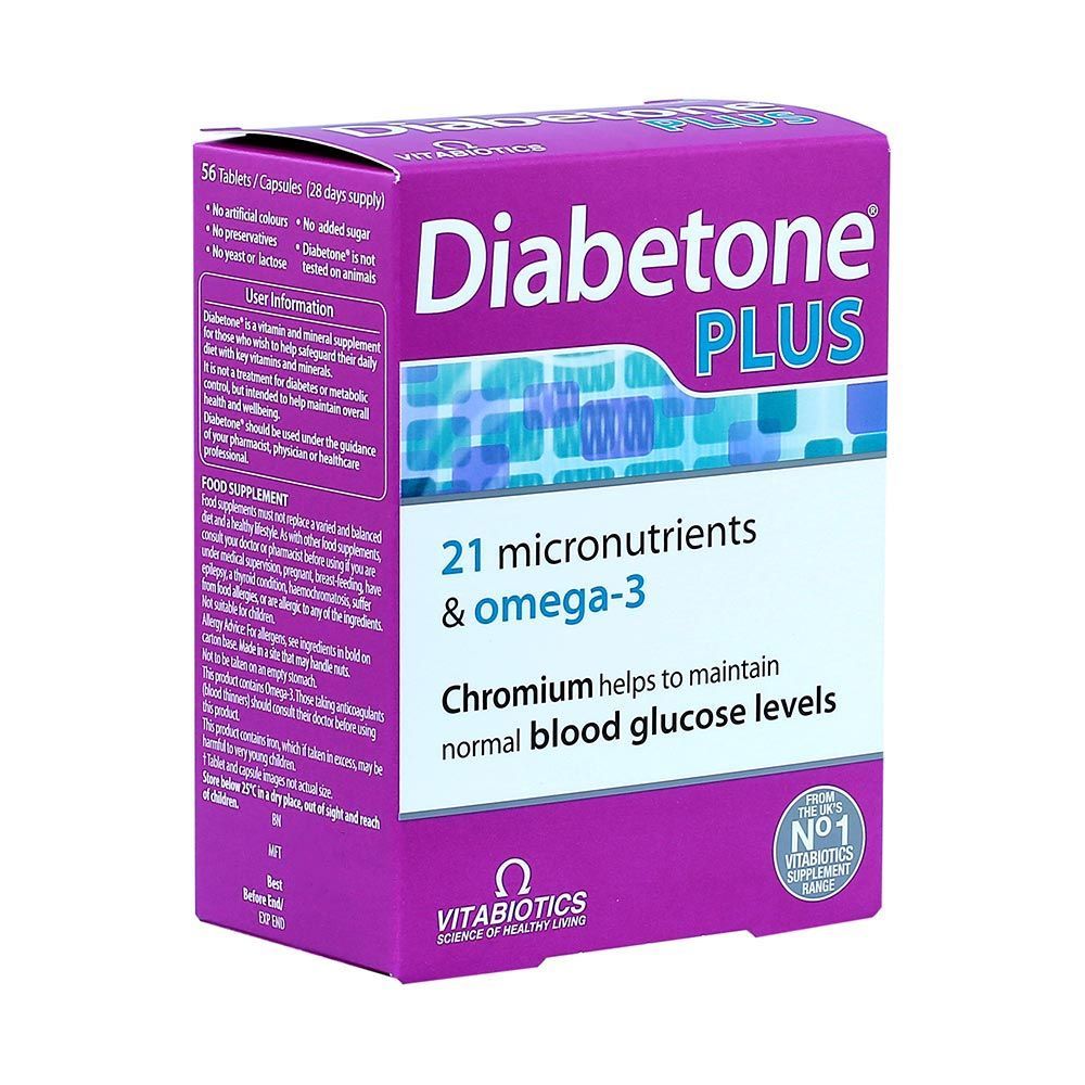 Vitabiotics Diabetone Plus Tablets/Capsules 56&#039;s