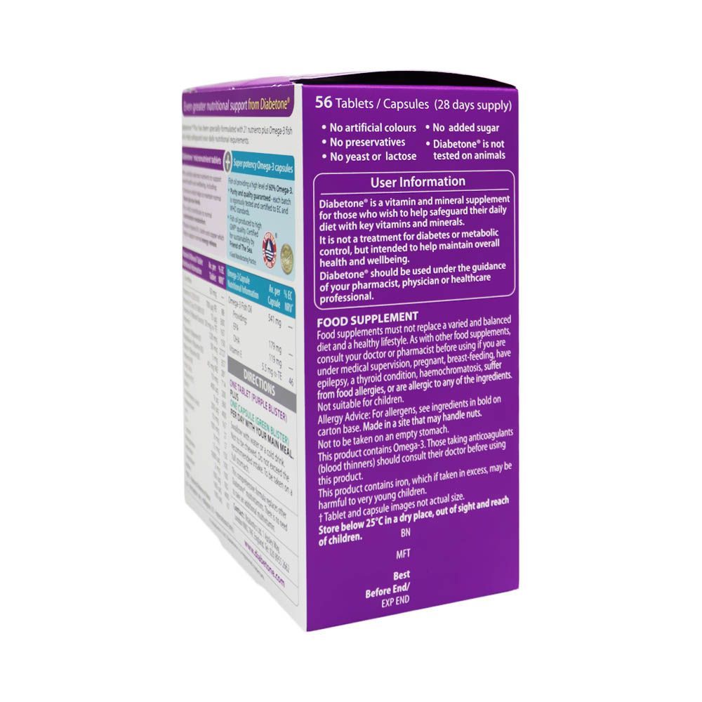 Vitabiotics Diabetone Plus Tablets/Capsules 56&#039;s