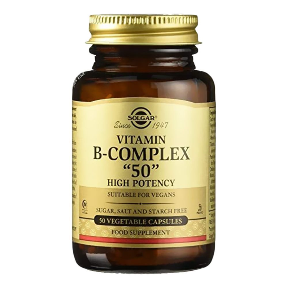 Solgar B-Complex 50 High Potency Vegetable Capsules 50&#039;s