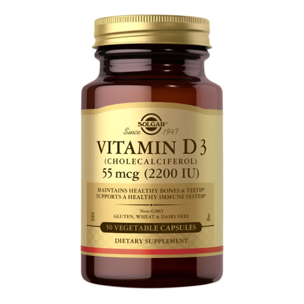 Solgar Vitamin D3 2200 IU Vegetable Capsules 50&#039;s