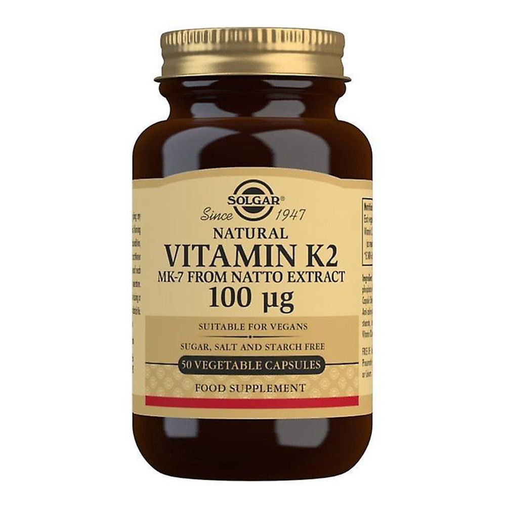 Solgar Natural Vitamin K2 100 mcg Vegetable Capsule 50&#039;s