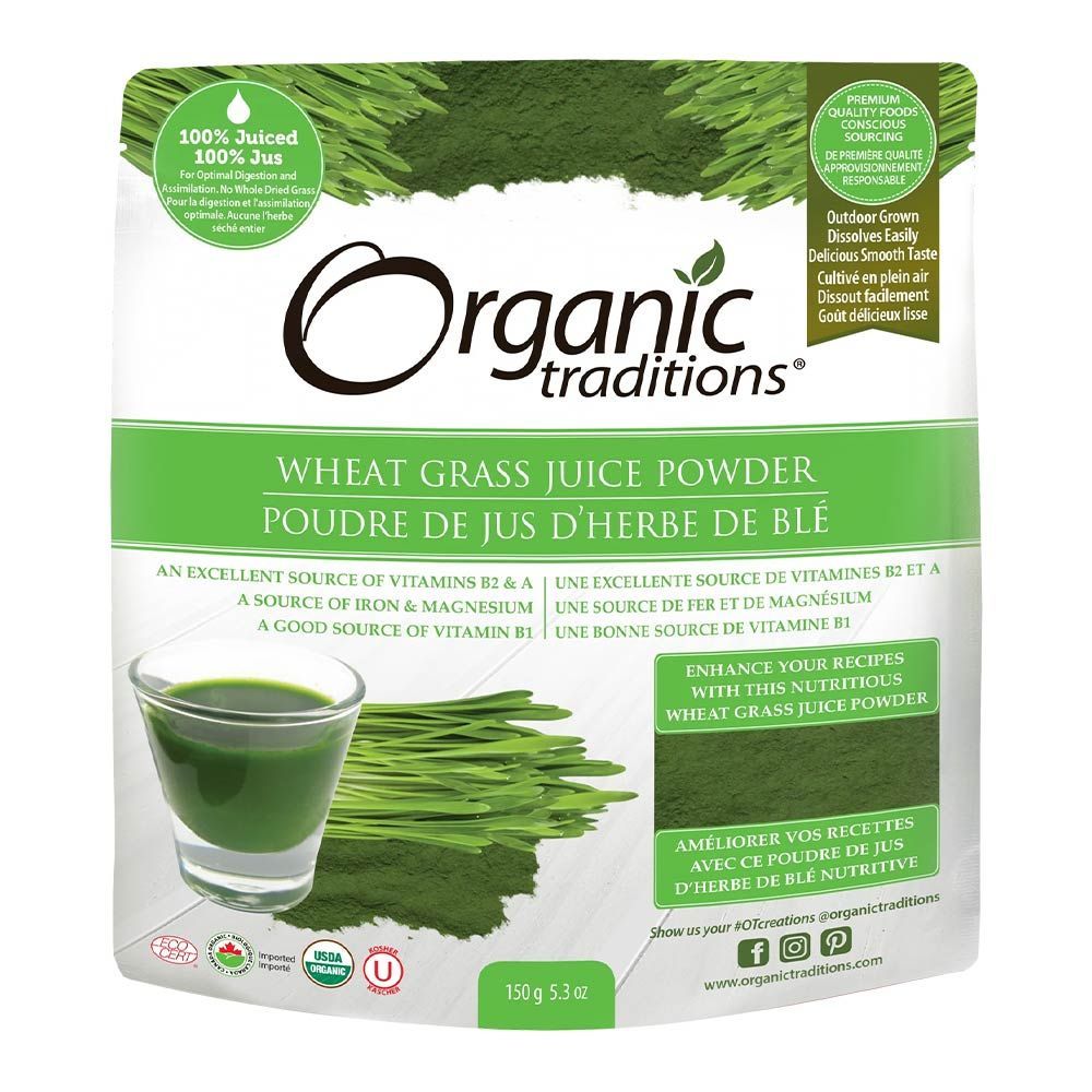 Organic Traditions Wheatgrass Juice Powder 150 g