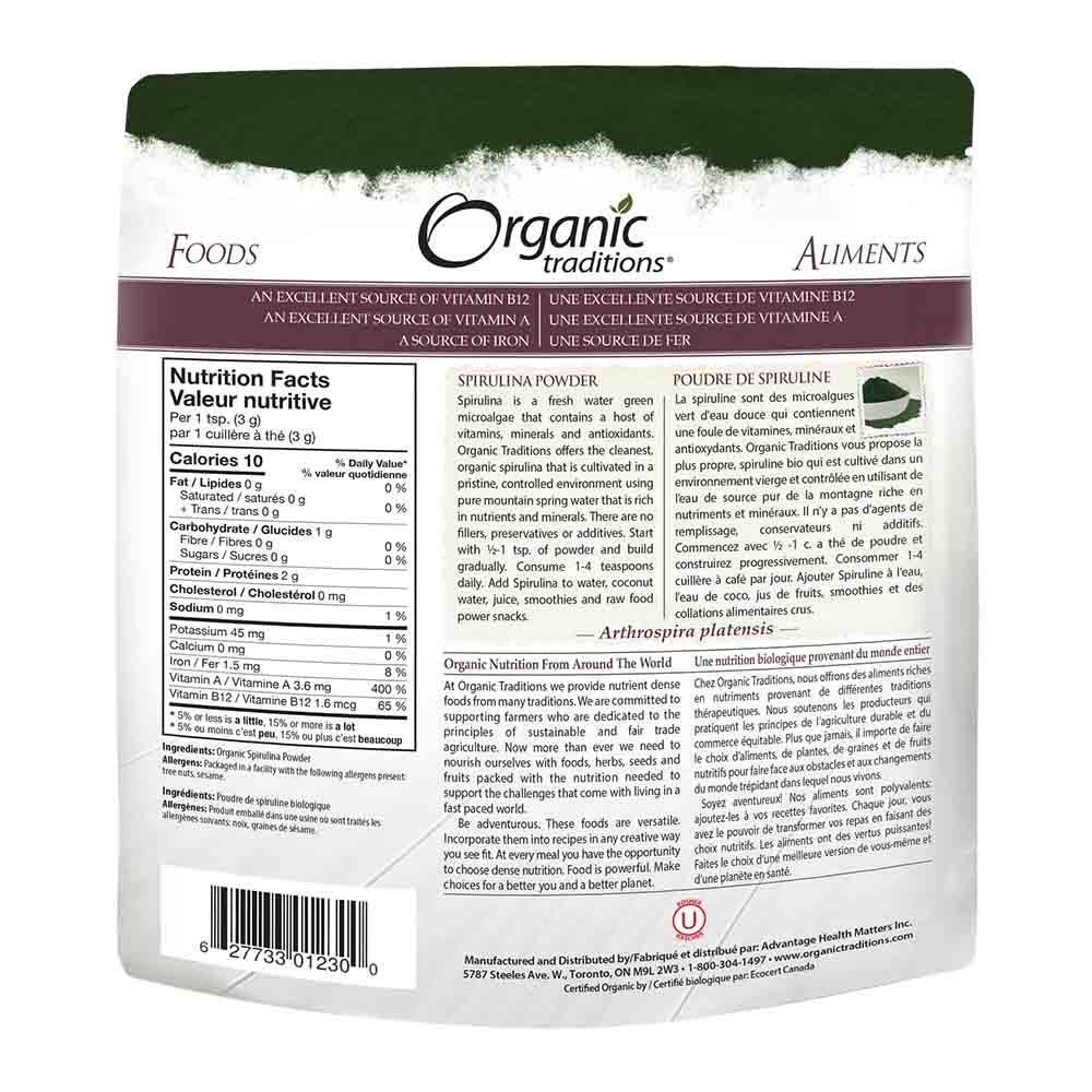 Organic Traditions Spirulina Powder 150 g