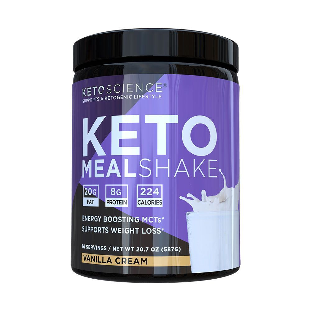 Ketoscience Ketogenic Meal Shake Powder Natural Vanilla Cream 14 Servings, 587 g