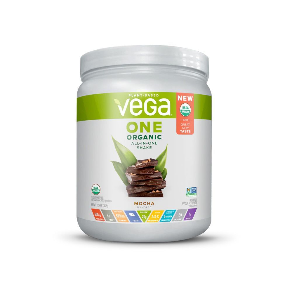 Vega One Plant-Based Organic All-In-One Shake Powder Mocha 12.7 oz./359 g