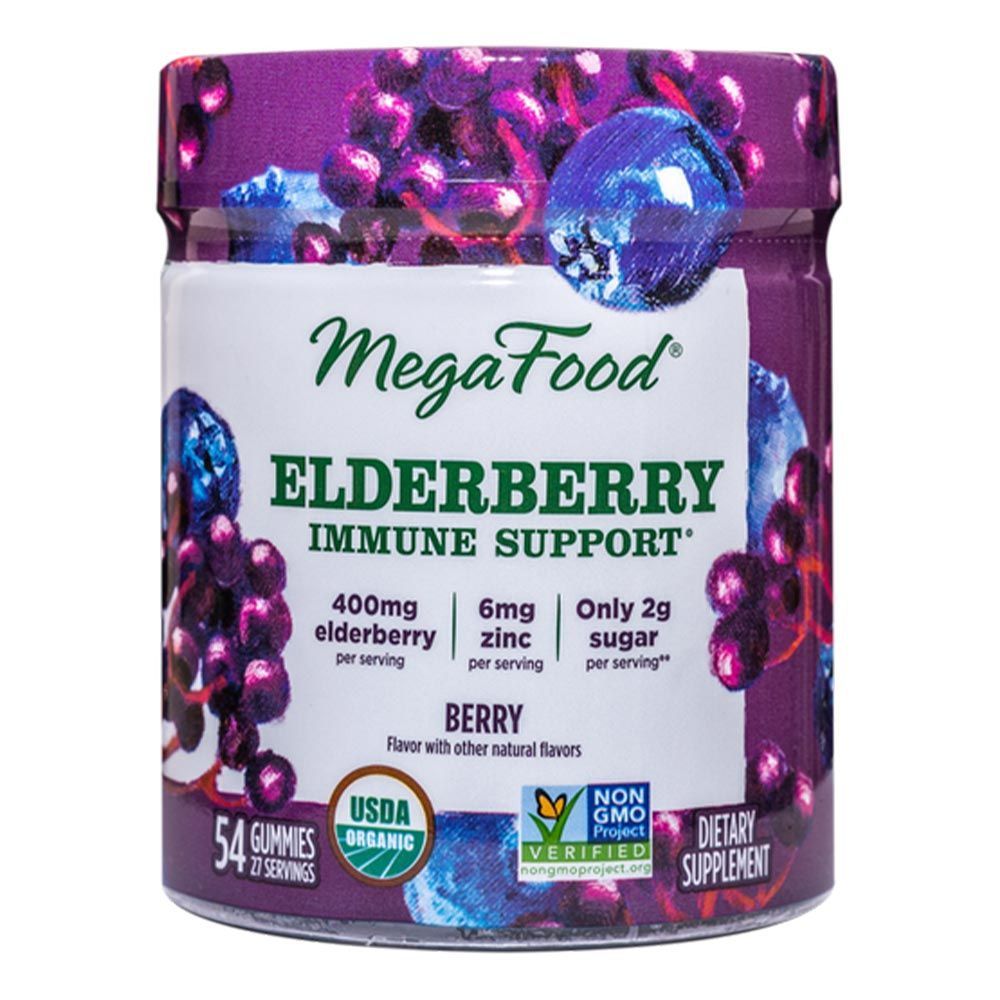 MegaFood Elderberry Immune Support Gummies Berry 54&#039;s