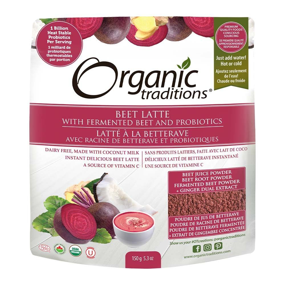 Organic Traditions Beet Latte With Fermented Beet &amp; Probiotics 150 g