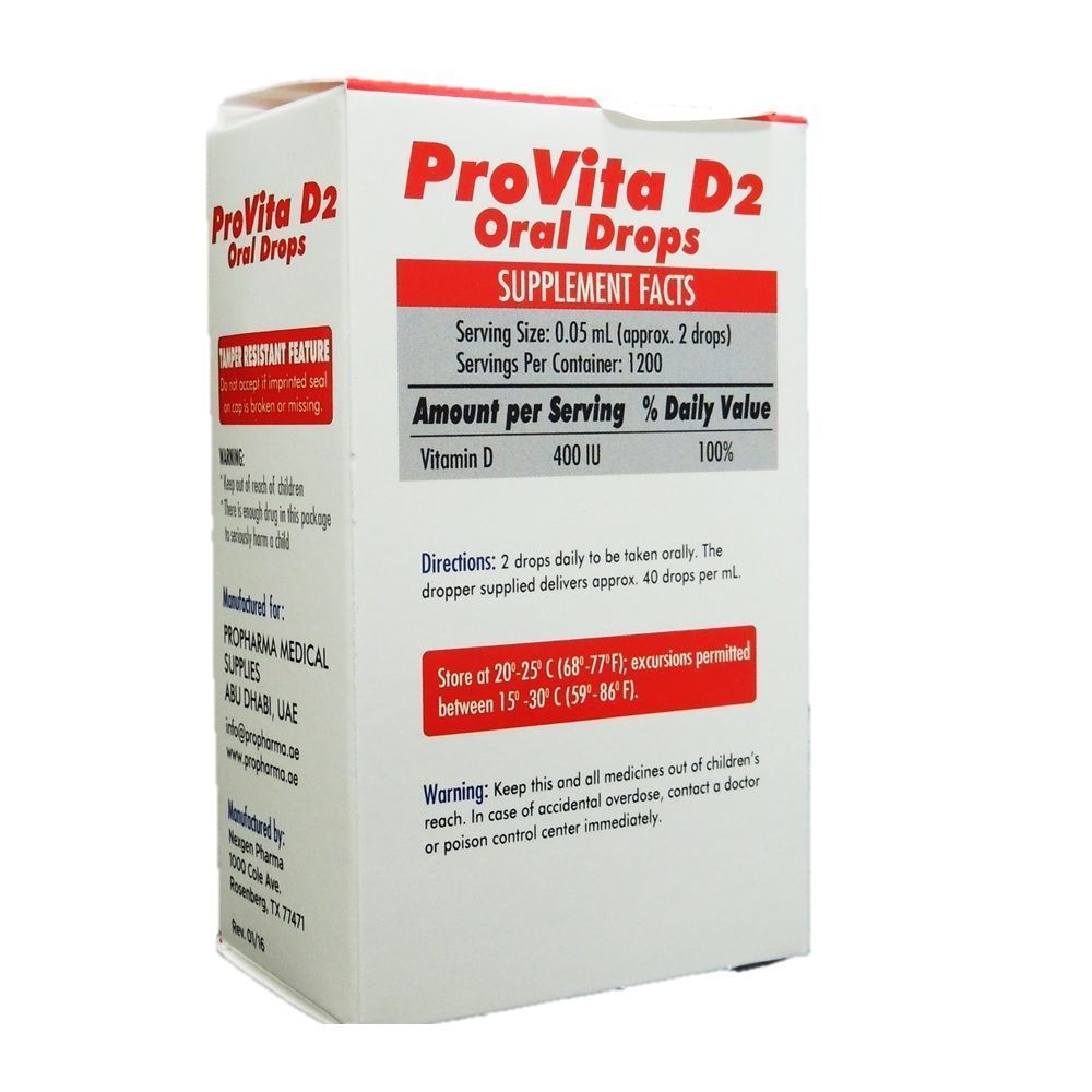 ProVita D2 Oral Drops 2 أونصة سائلة ، 60 مل