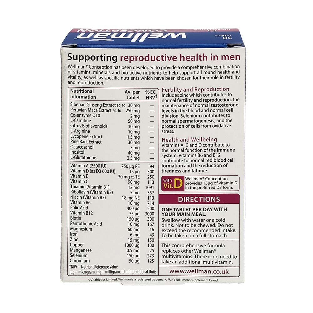 Vitabiotics Wellman Conception Tablets 30&#039;s