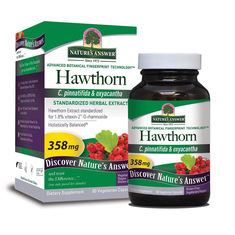 Nature&#039;s Answer Hawthorn 358 mg Vegetarian Capsules 60&#039;s