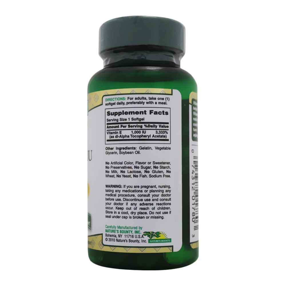 Nature&#039;s Bounty E-1000IU Pure dl-Alpha Softgels 50&#039;s