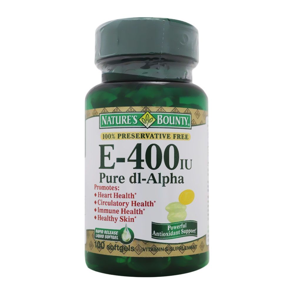 Nature&#039;s Bounty E-400IU Pure dl-Alpha Softgels 100&#039;s