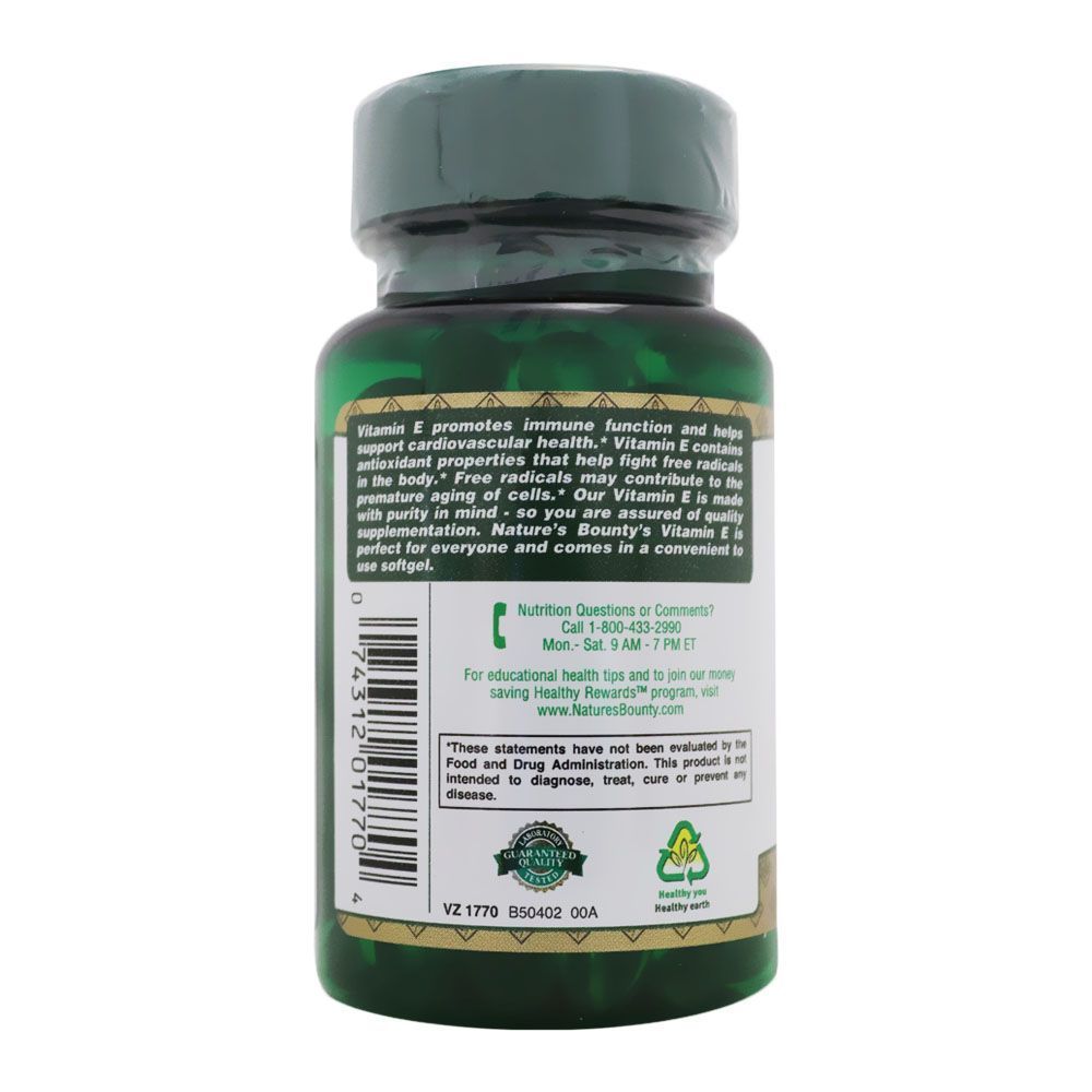 Nature&#039;s Bounty E-400IU Pure dl-Alpha Softgels 100&#039;s