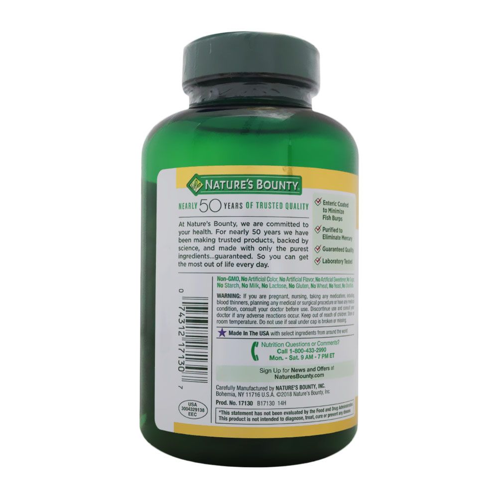 Nature&#039;s Bounty Odorless Fish Oil 2400 mg Softgels 90&#039;s