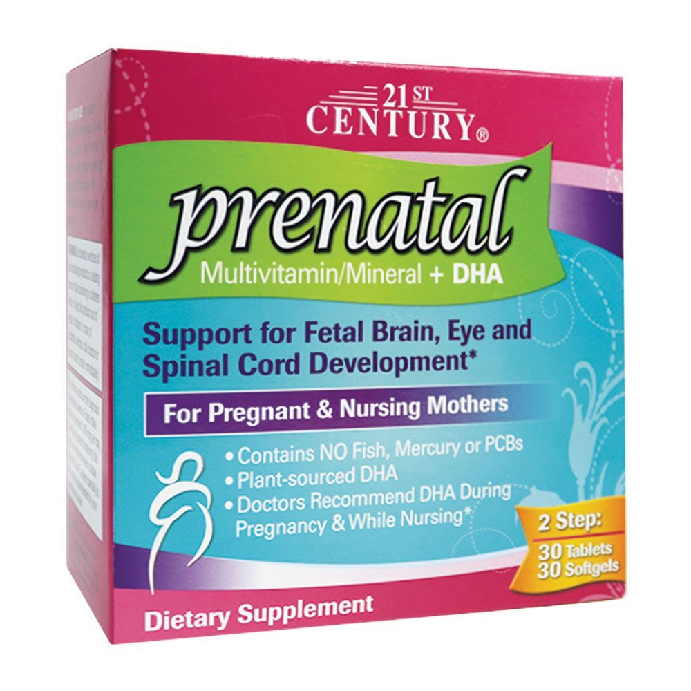 21st Century Prenatal Multivitamin/Mineral Tablets 30&#039;s + DHA Softgels 30&#039;s