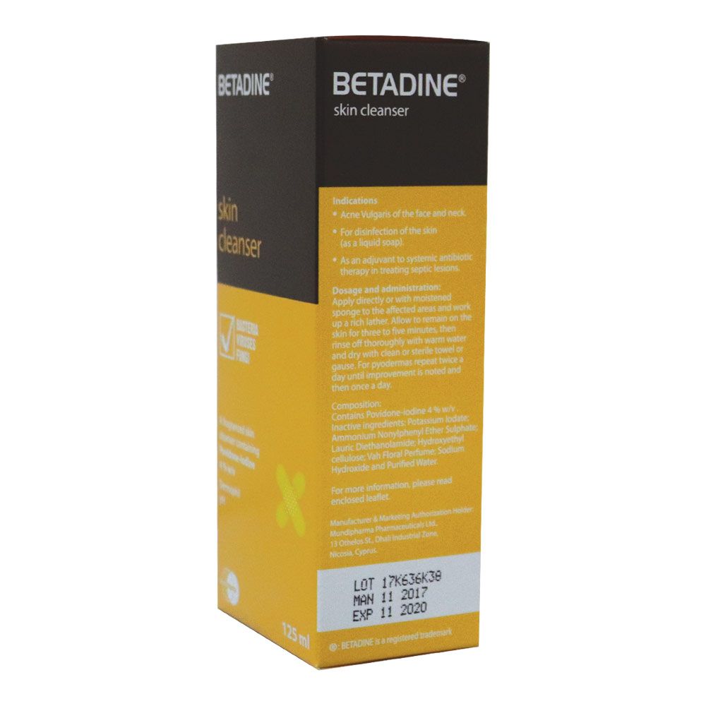 Betadine Skin Cleanser 125 mL