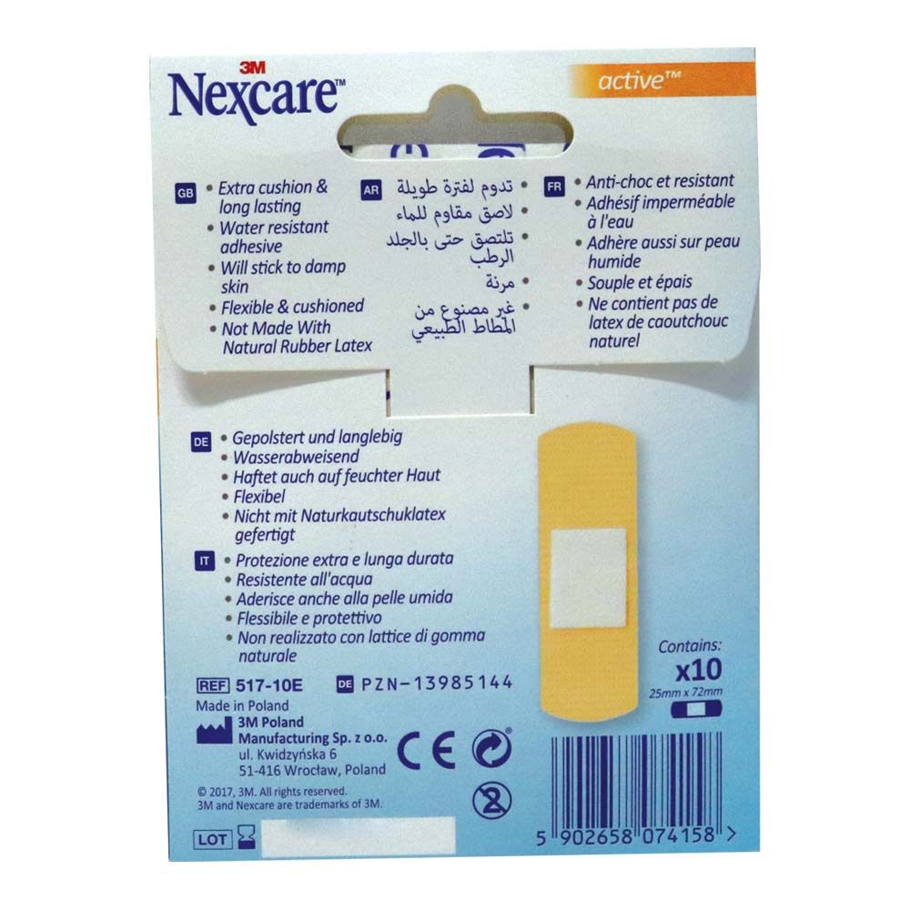 3M Nexcare Active Cushions Strip 10&#039;s